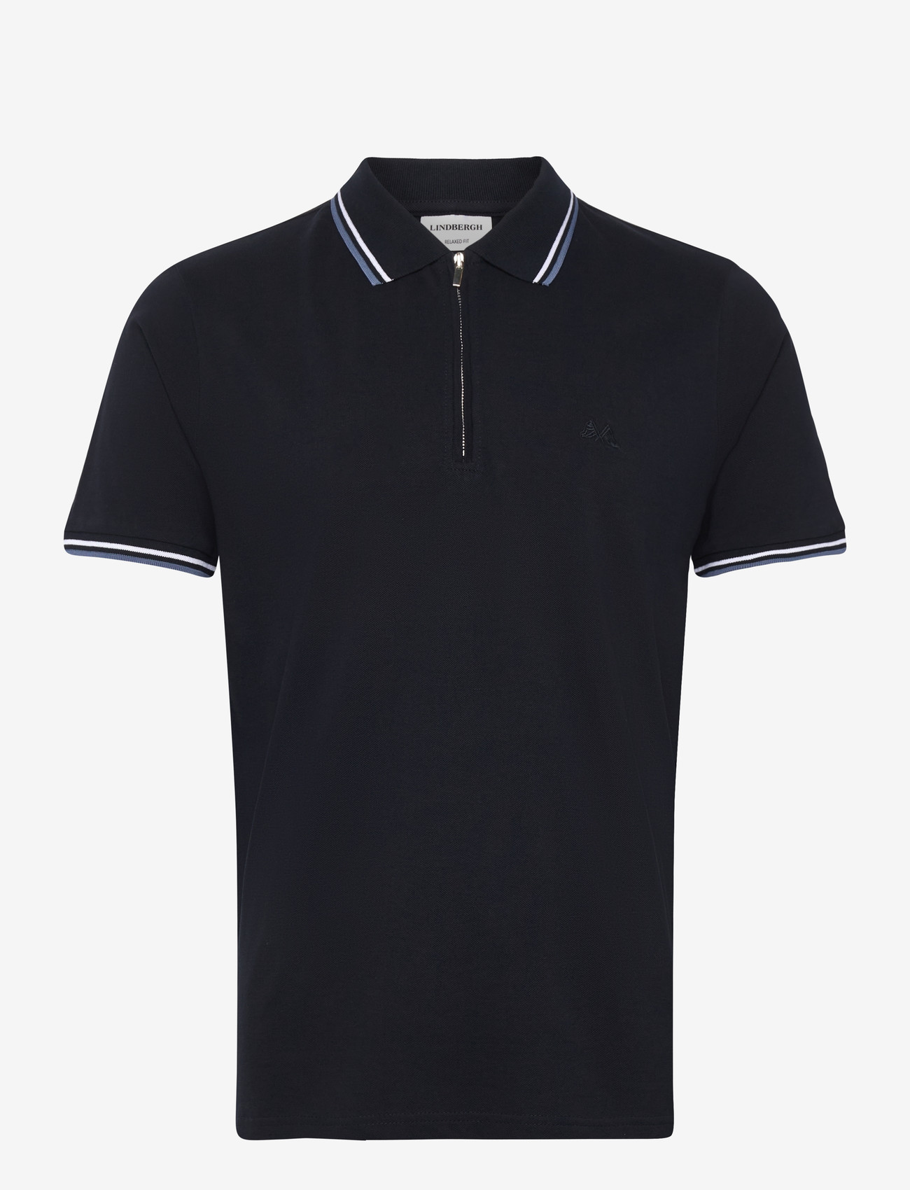 Lindbergh - Polo shirt w?. zip neck - kurzärmelig - navy 424 - 0