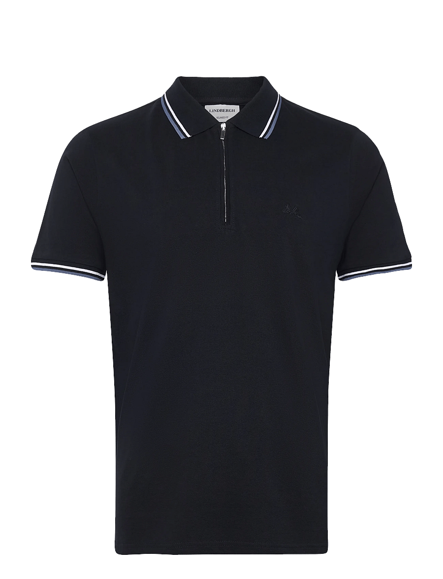 Lindbergh - Polo shirt w. contrast piping - krótki rękaw - navy 424 - 1