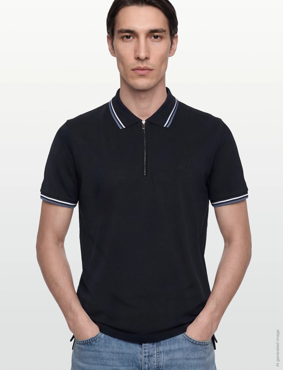 Lindbergh - Polo shirt w. contrast piping - krótki rękaw - navy 424 - 3