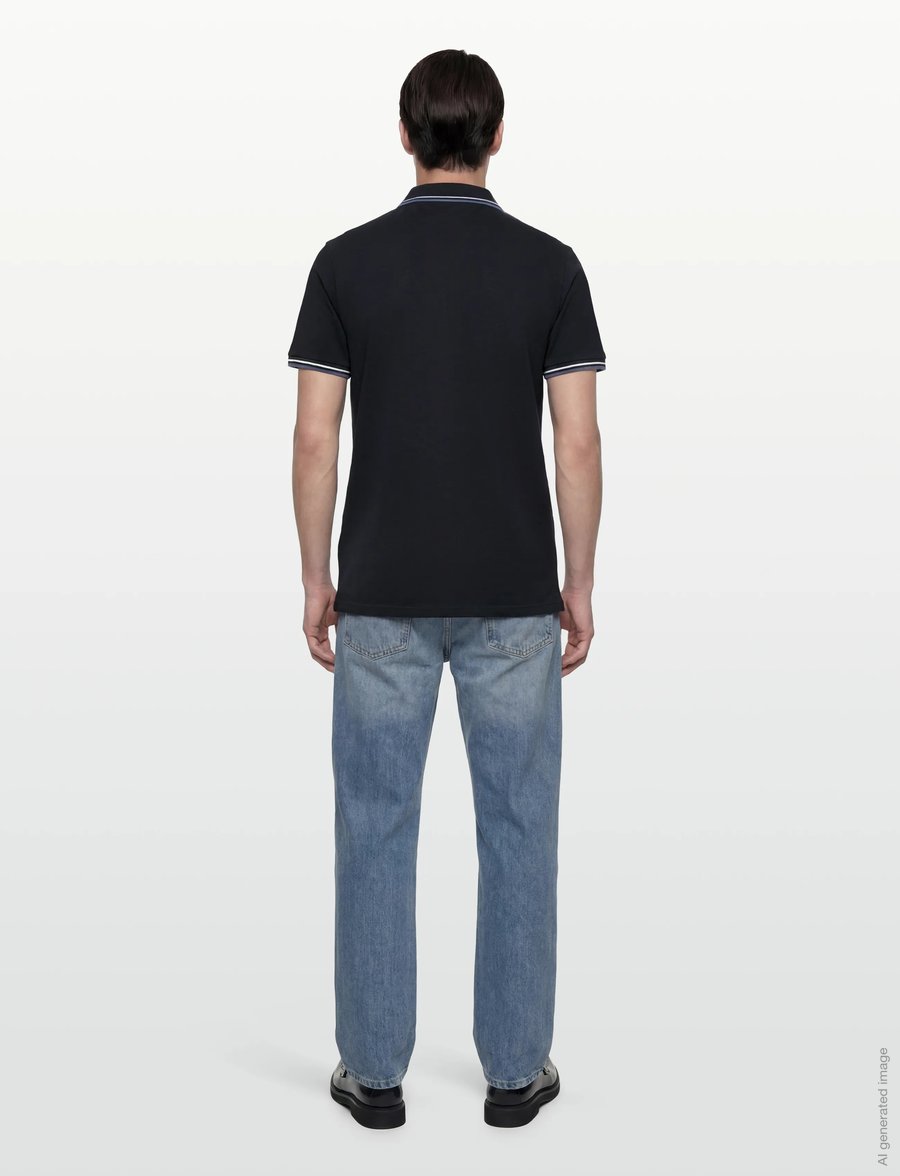 Lindbergh - Polo shirt w. contrast piping - krótki rękaw - navy 424 - 4