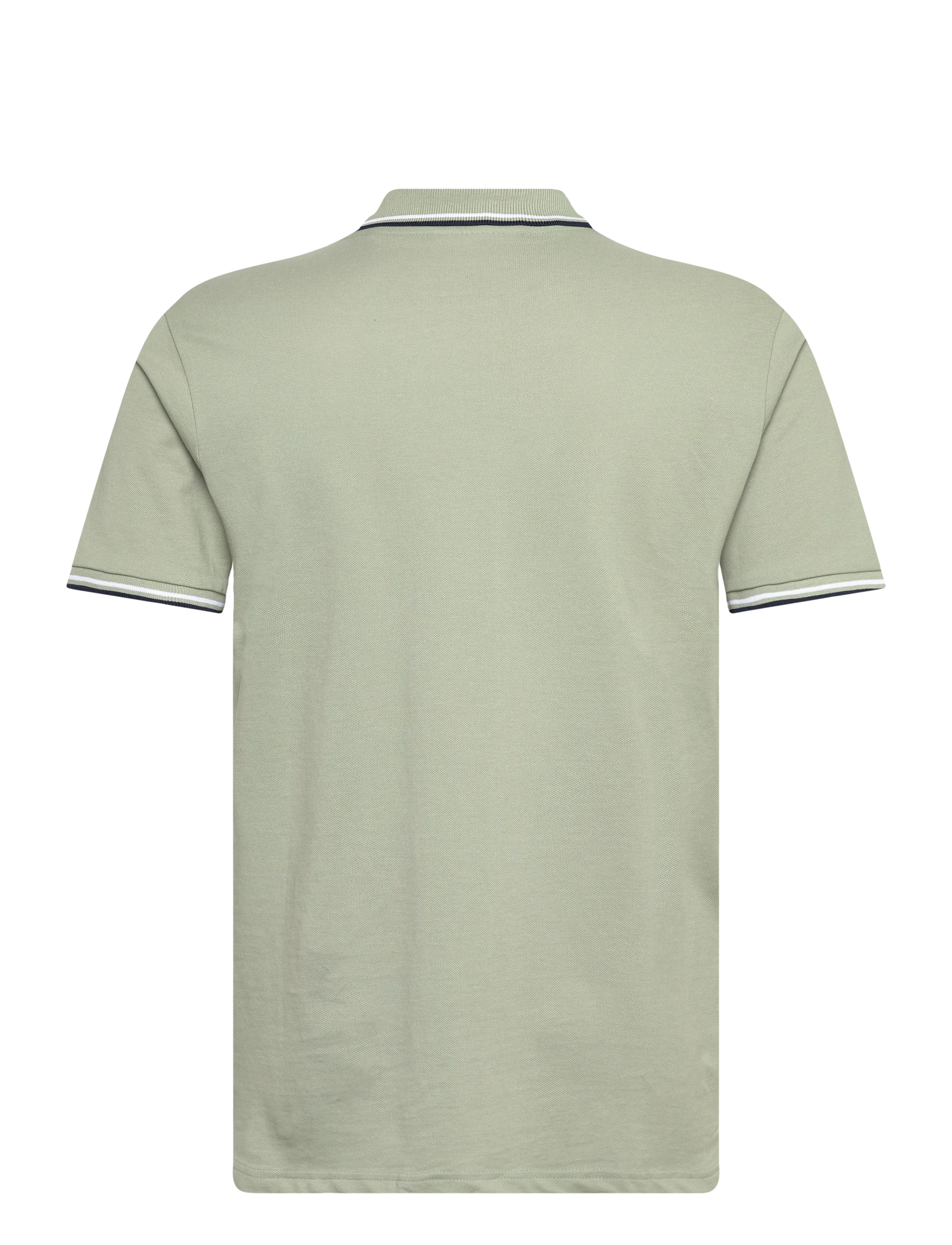 Lindbergh - Polo shirt w. contrast piping - kortærmede poloer - sage green - 2