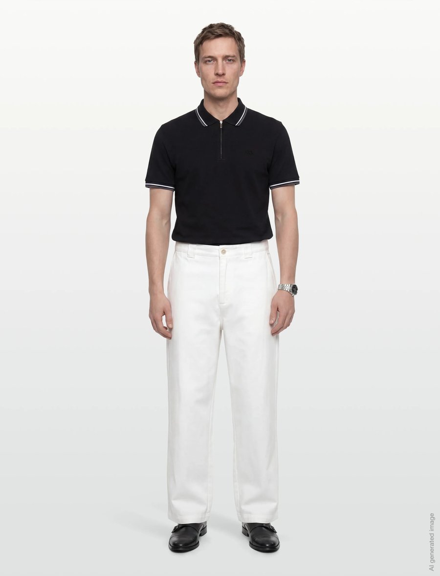 Lindbergh - Polo shirt w. contrast piping - kurzärmelig - space black - 0