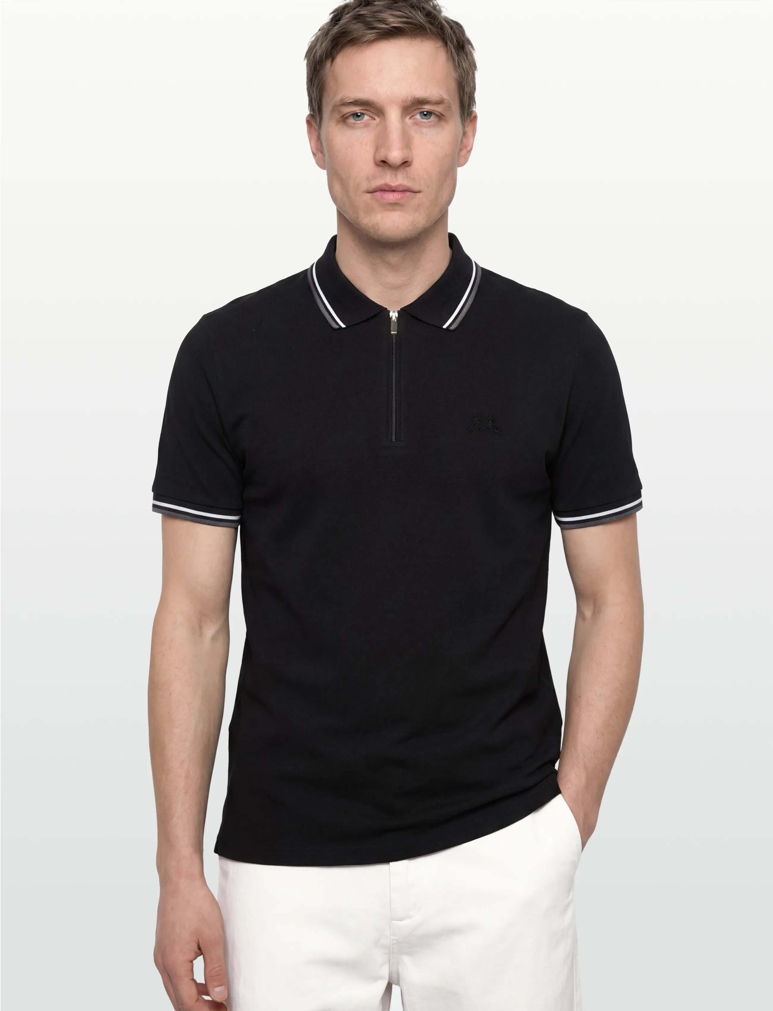 Polo Shirt W. Contrast Piping 2