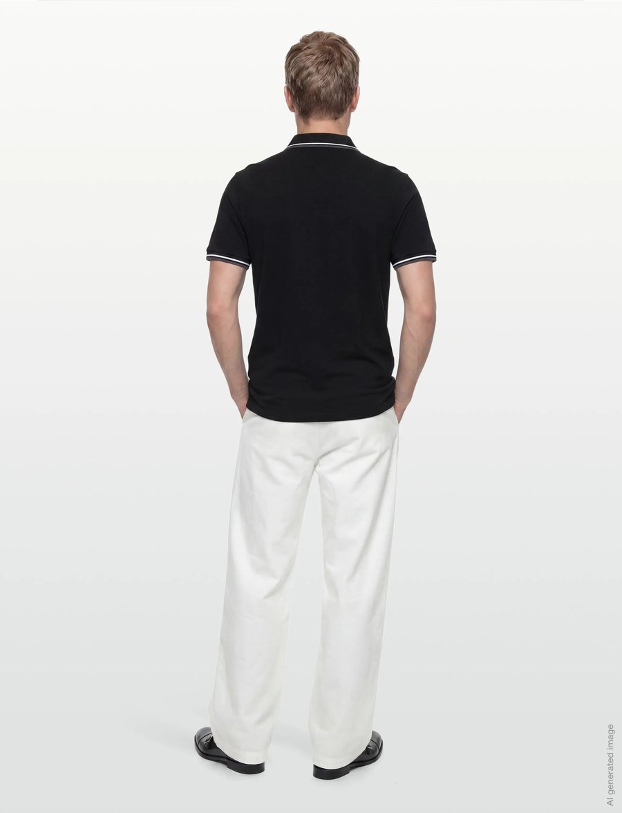 Lindbergh - Polo shirt w. contrast piping - kurzärmelig - space black - 4