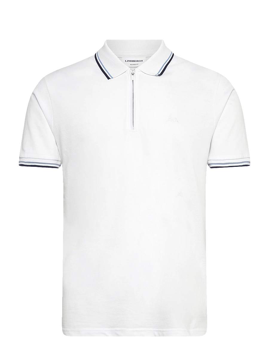 Lindbergh - Polo shirt w. contrast piping - kurzärmelig - white wave - 1