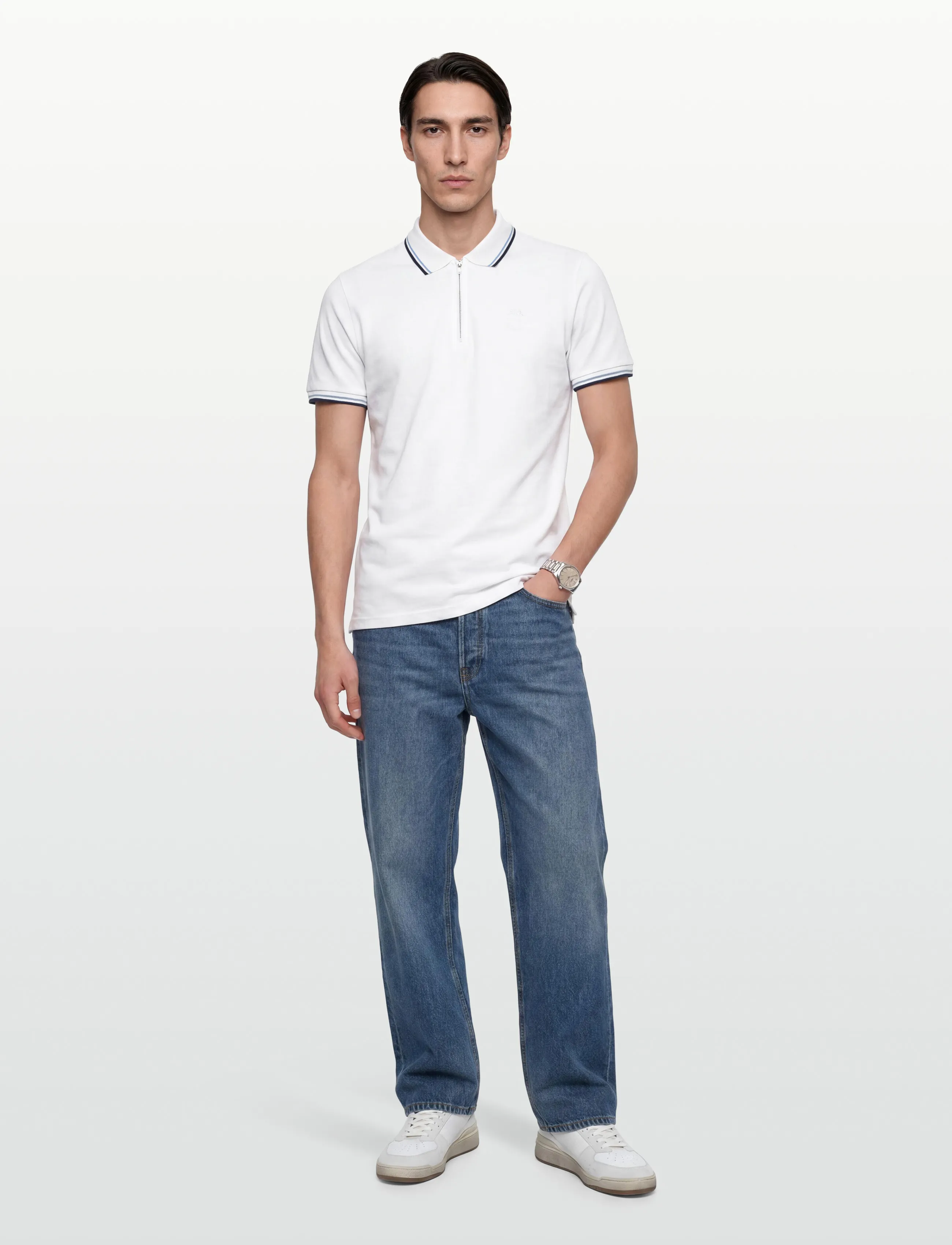 Polo Shirt W. Contrast Piping