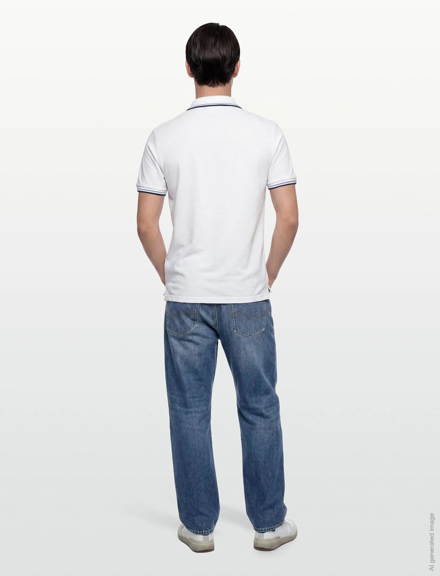 Lindbergh - Polo shirt w. contrast piping - kurzärmelig - white wave - 4