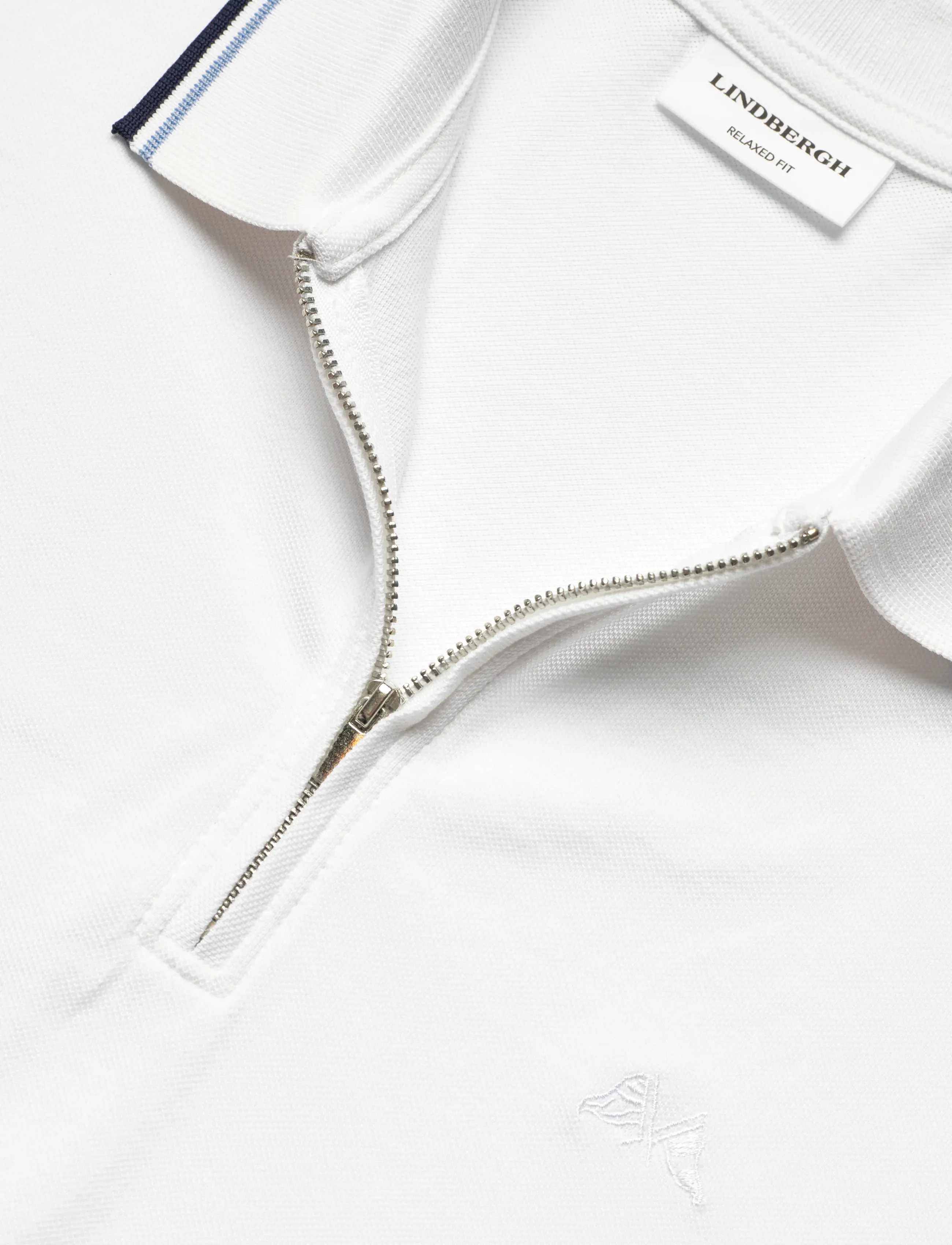 Lindbergh - Polo shirt w. contrast piping - kortærmede poloer - white wave - 5