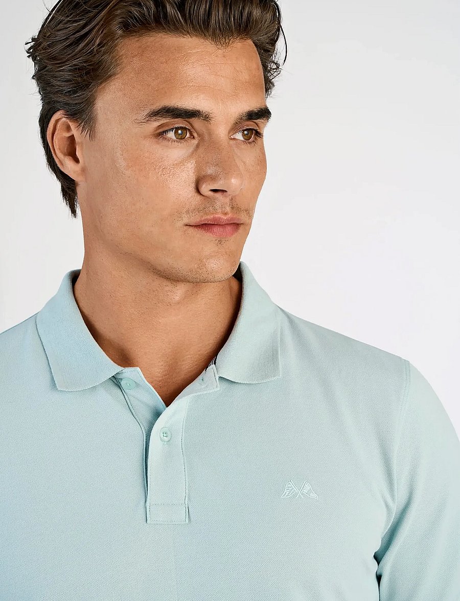 Lindbergh - Polo tee s/s - kortærmede poloer - dk aqua - 5