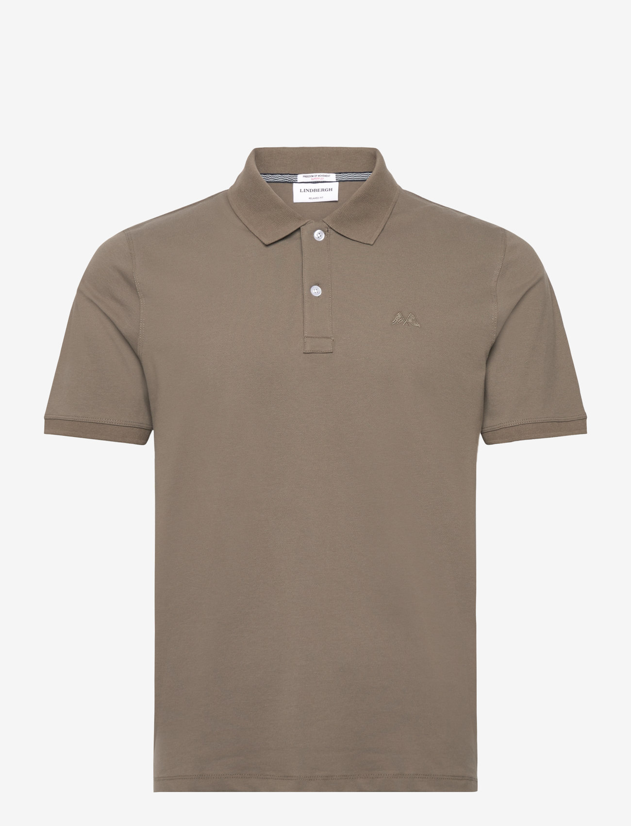 Lindbergh - Polo tee s/s - short-sleeved polos - dk stone - 1