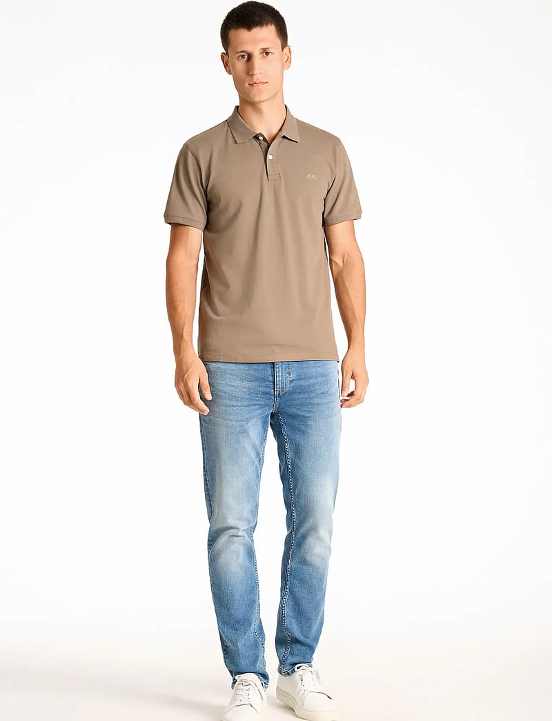 Lindbergh - Polo tee s/s - short-sleeved polos - dk stone - 0