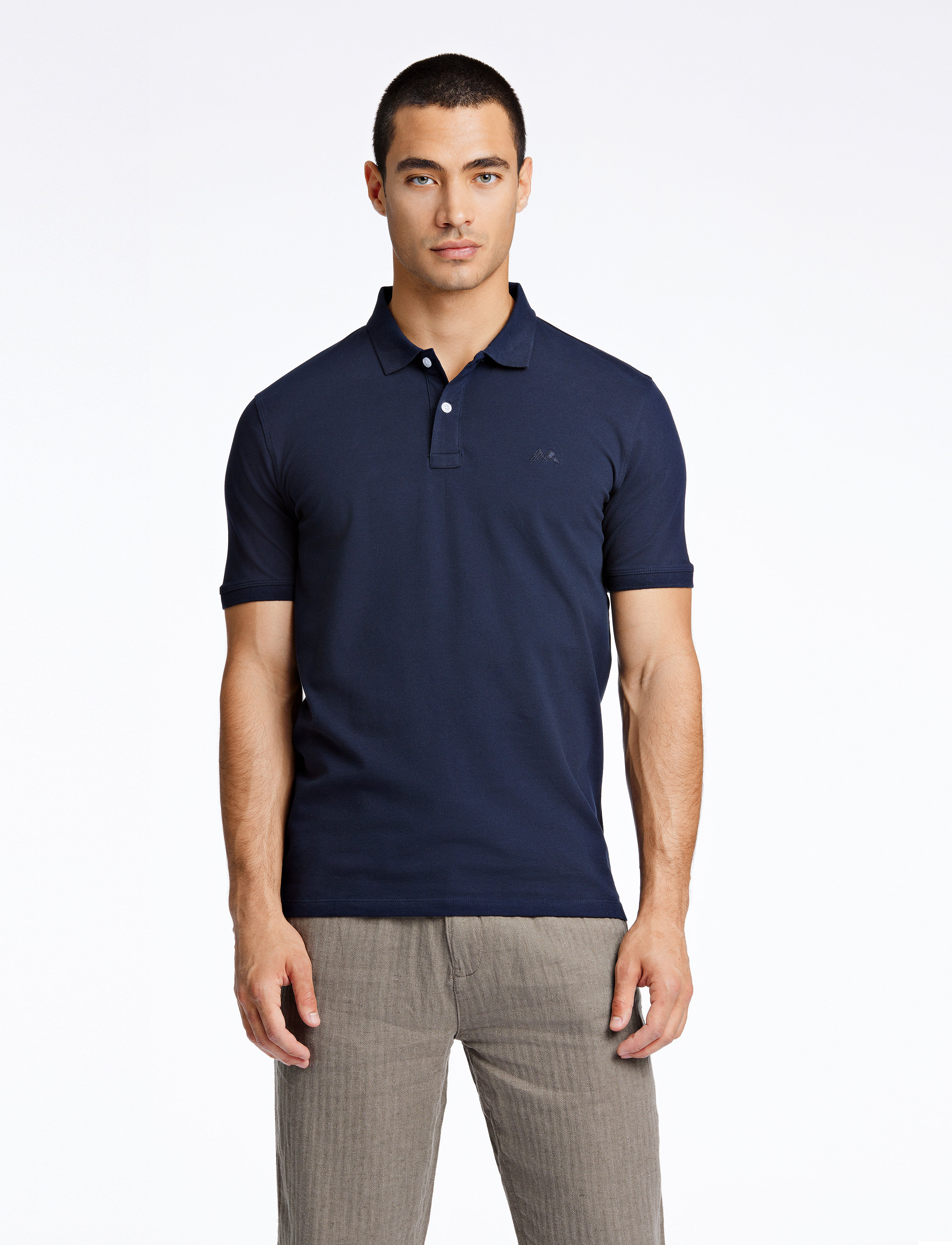 Lindbergh Polo Tee S/S, Mænd, Polo Shirt, Navy, Str: L