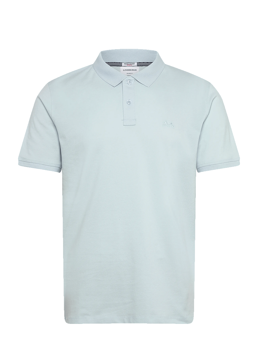 Lindbergh - Polo tee s/s - short-sleeved polos - soft blue - 1