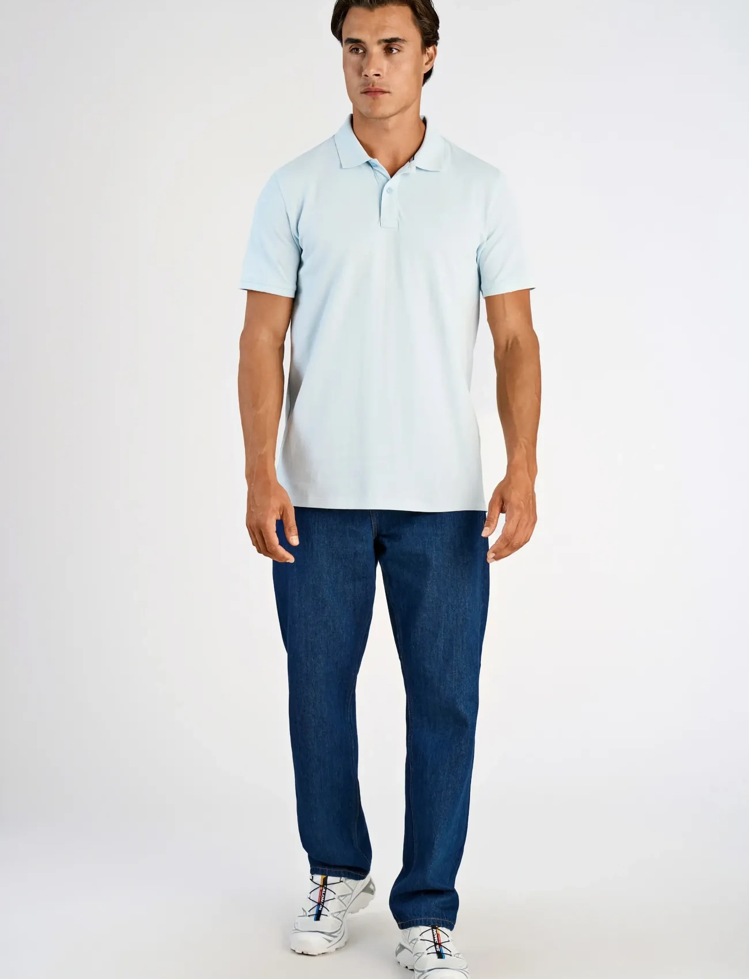 Lindbergh Polo tee s/s - Pikéer - SOFT BLUE / blue