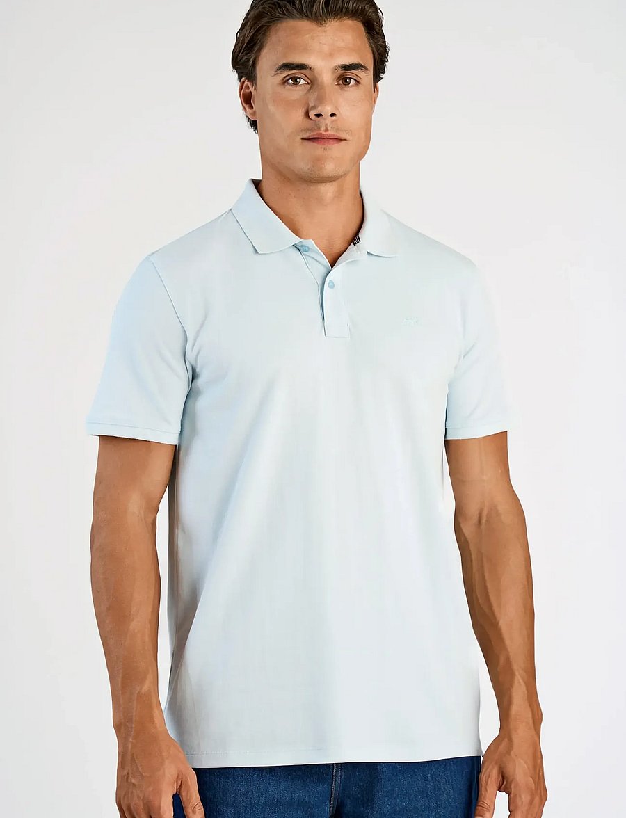Lindbergh - Polo tee s/s - short-sleeved polos - soft blue - 3