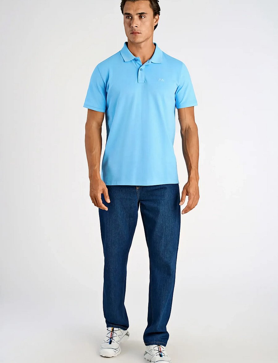 Lindbergh - Polo tee s/s - kurzärmelig - surf blue - 0