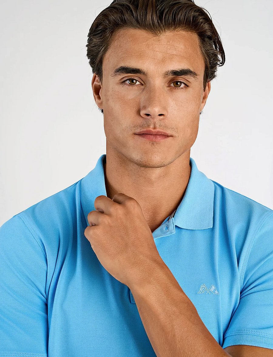 Lindbergh - Polo tee s/s - kurzärmelig - surf blue - 5