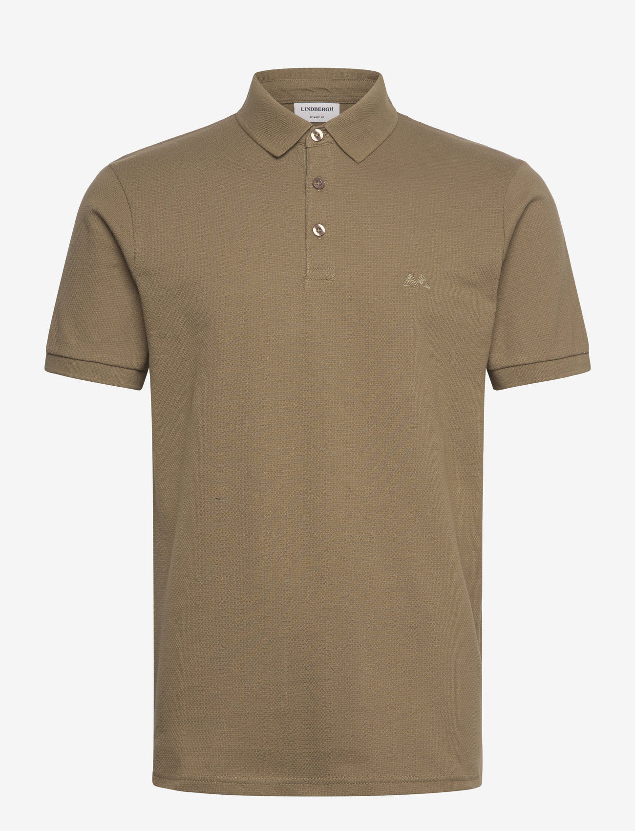 Lindbergh - Structured polo shirt S/S - kortærmede poloer - army - 0