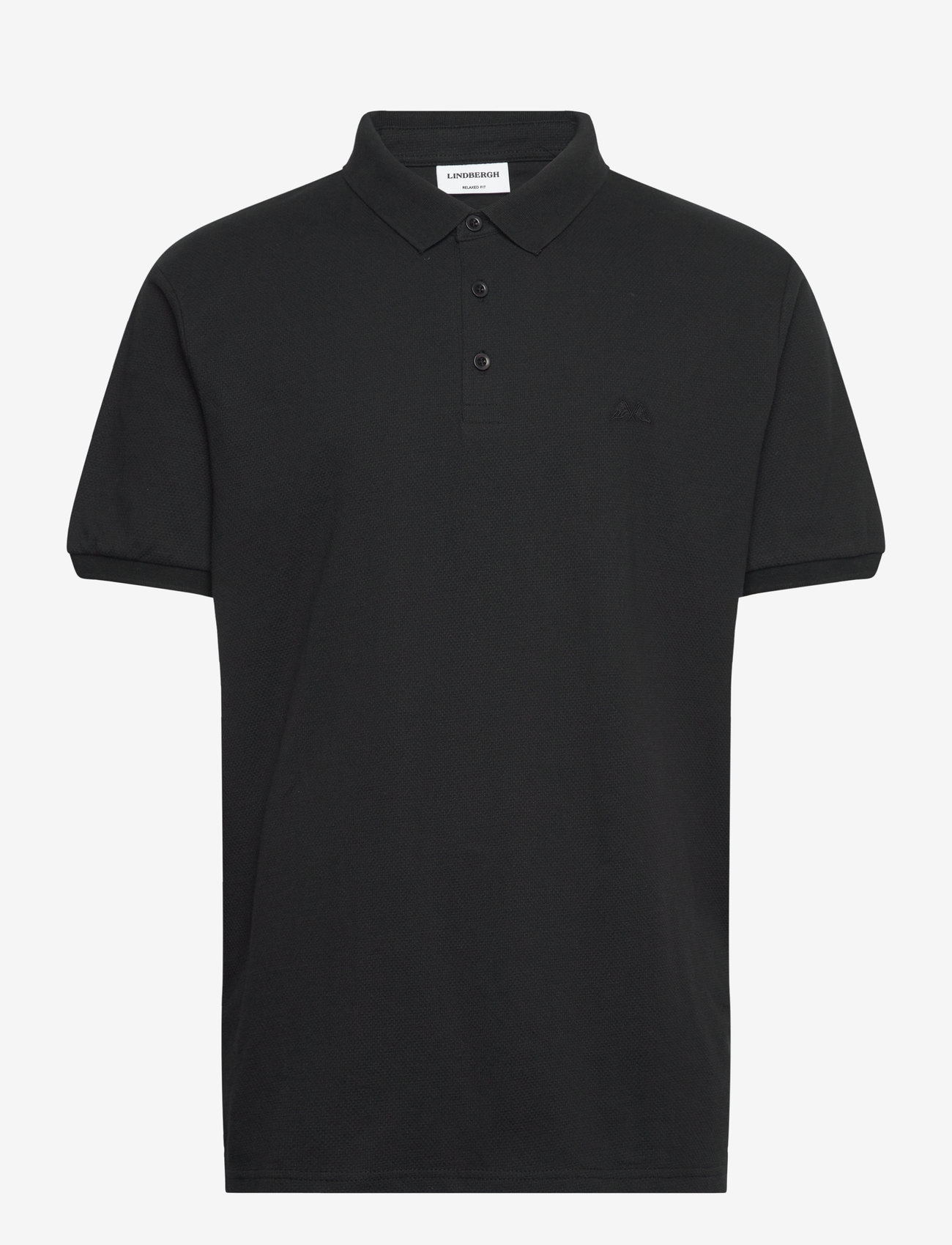 Lindbergh - Structured polo shirt S/S - black - 0