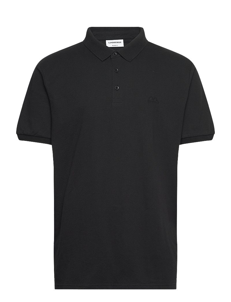 Lindbergh - Structured polo shirt S/S - kurzärmelig - black - 0