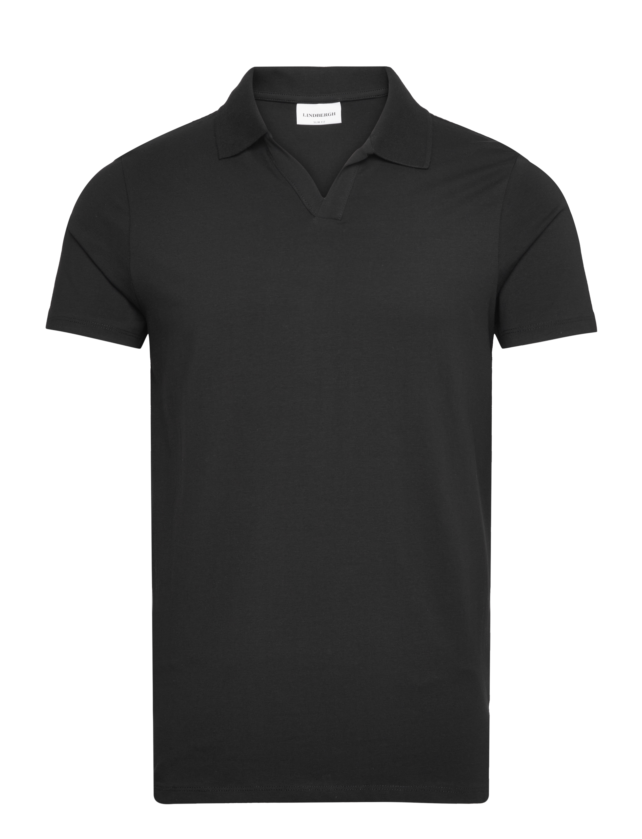 LINDBERGH Stretch Polo Shirt S/S Schwarz - S - Herren