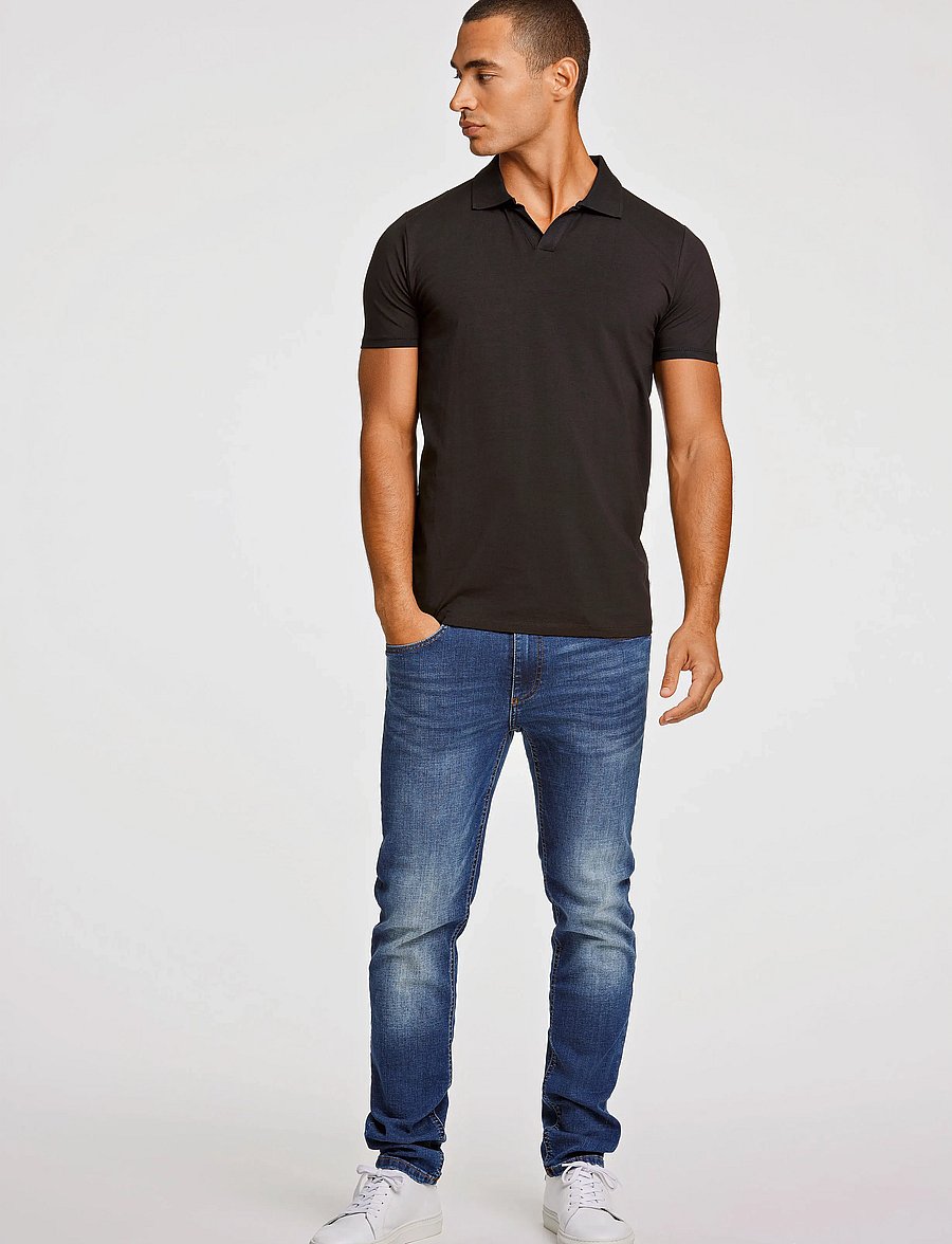 Lindbergh - Stretch polo shirt S/S - kortærmede poloer - black - 4