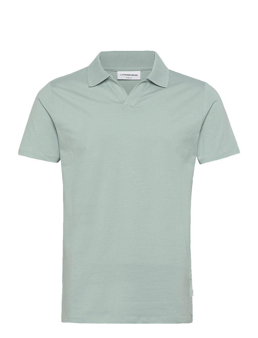 Lindbergh - Stretch polo shirt S/S - kortærmede poloer - dusty aqua - 1
