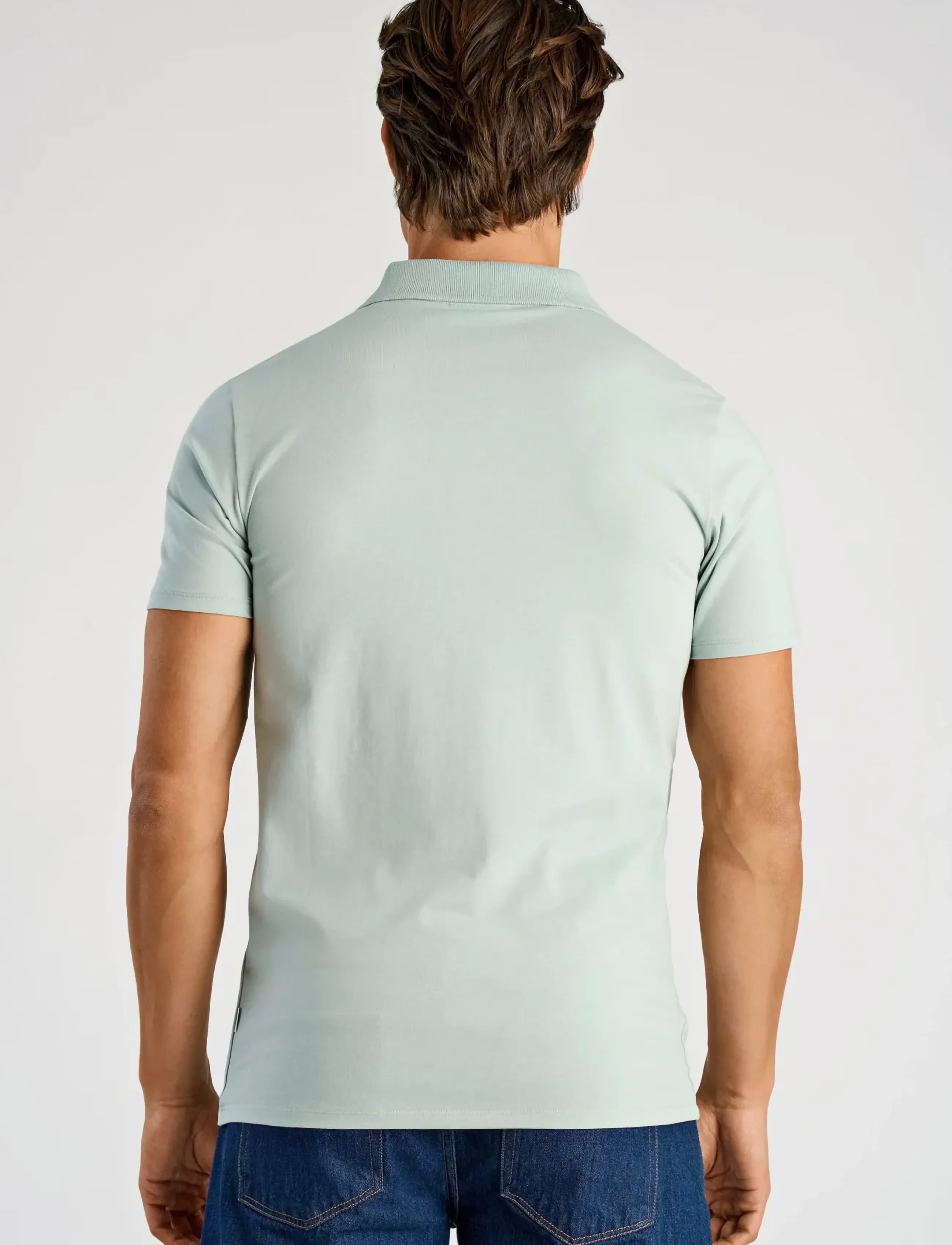 Lindbergh - Stretch polo shirt S/S - kortærmede poloer - dusty aqua - 4