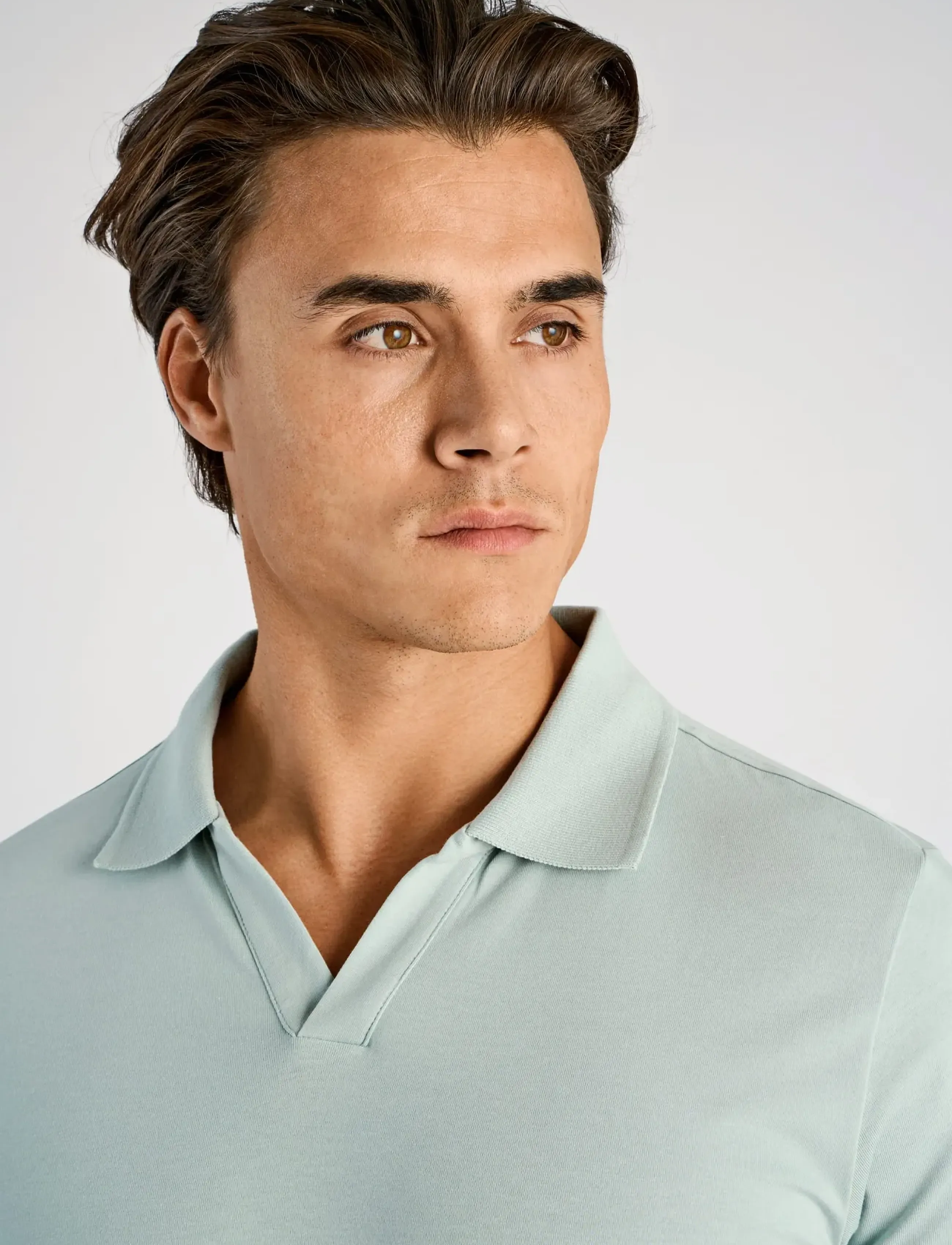 Lindbergh - Stretch polo shirt S/S - kortærmede poloer - dusty aqua - 5