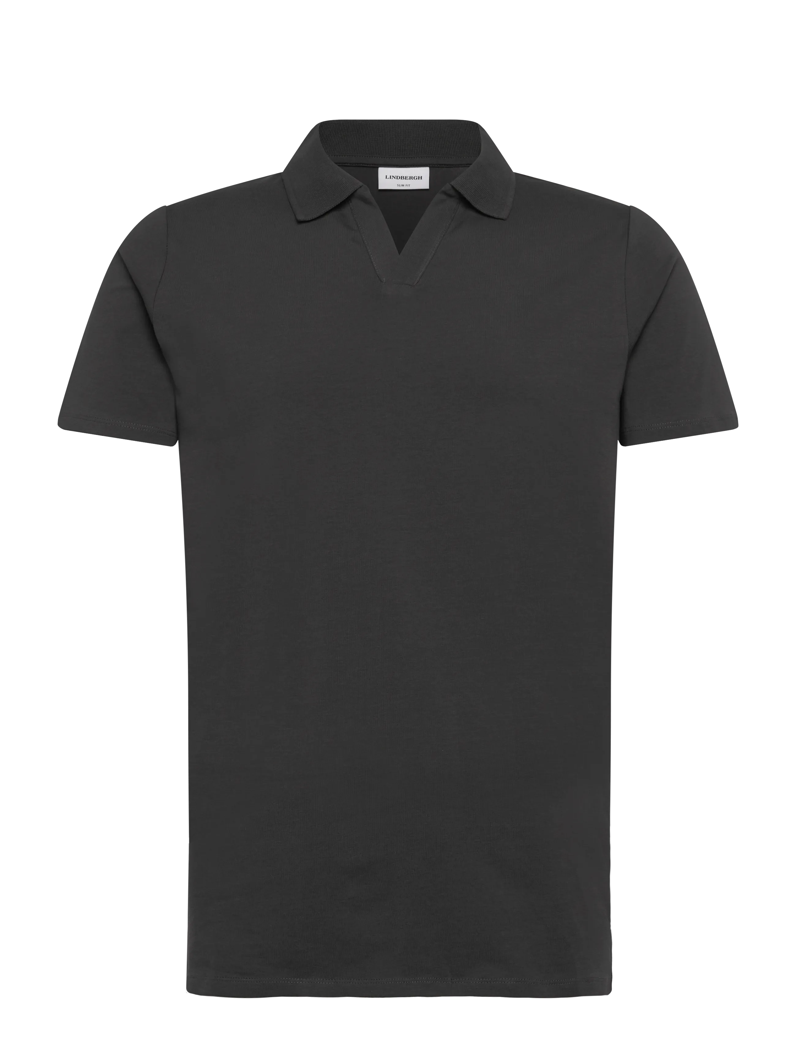 Lindbergh Stretch polo shirt S/S - Poloshirts - EBONY BROWN / grey