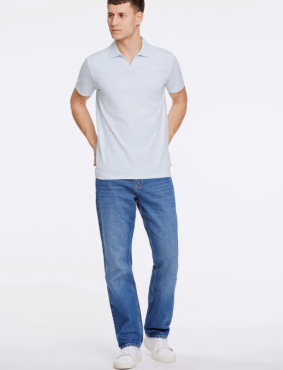 Lindbergh - Stretch polo shirt S/S - kortærmede poloer - pastel blue 125 - 4