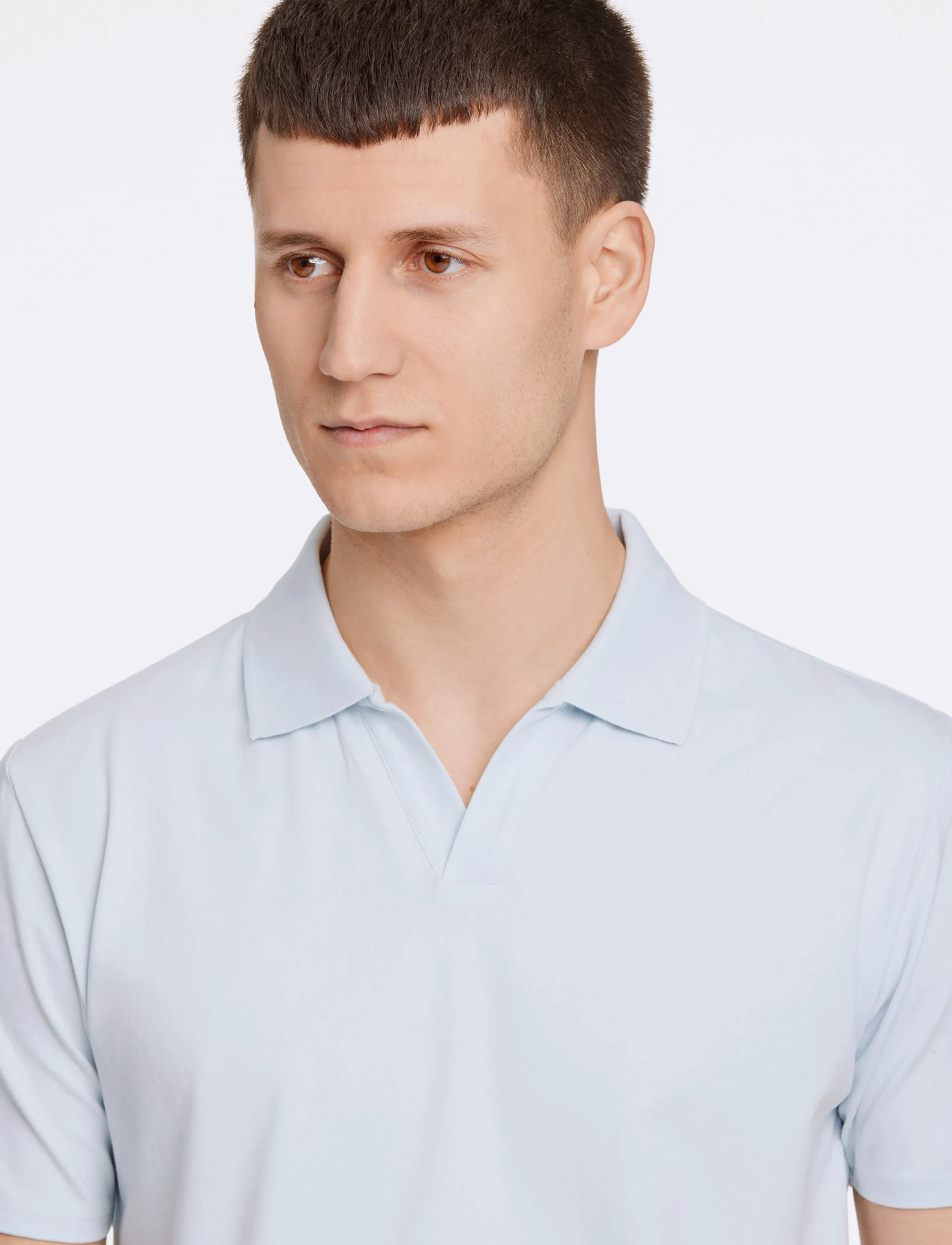 Lindbergh - Stretch polo shirt S/S - kortærmede poloer - pastel blue 125 - 5