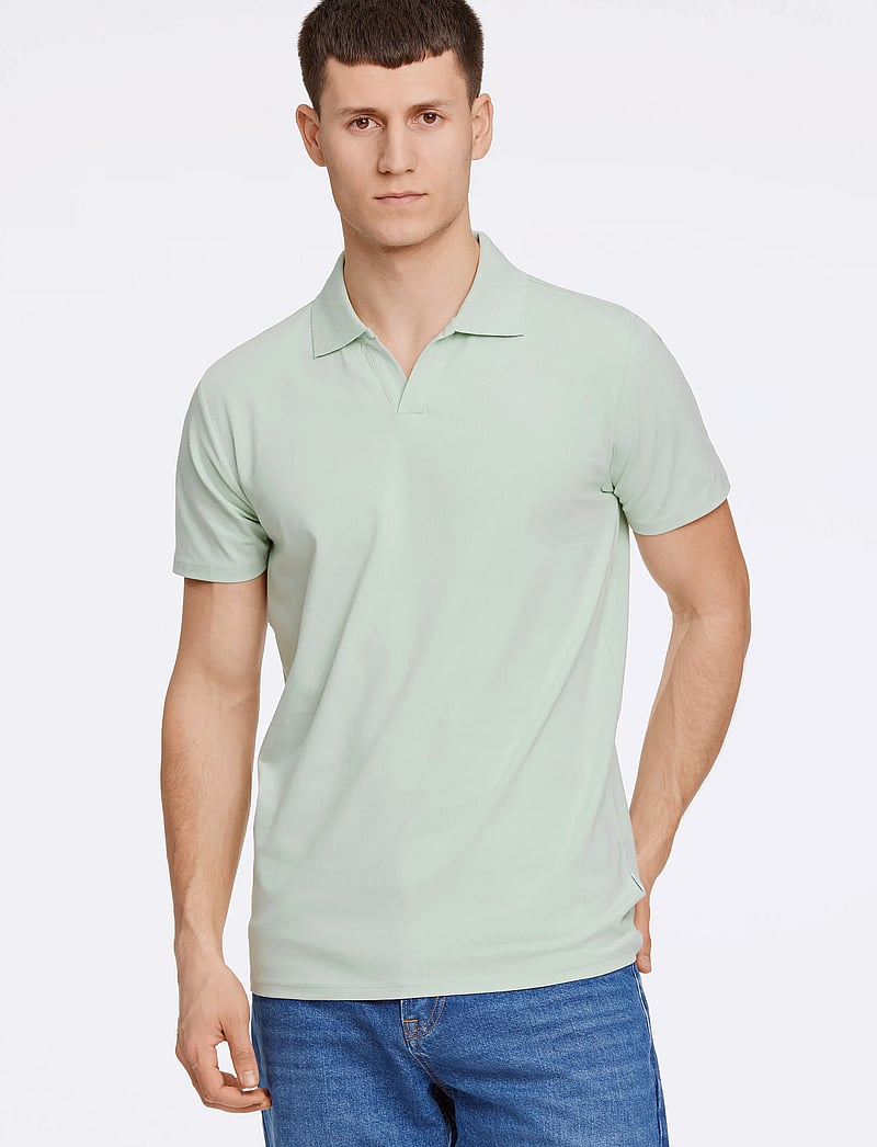 Lindbergh - Stretch polo shirt S/S - kortärmade pikéer - pastel green - 0