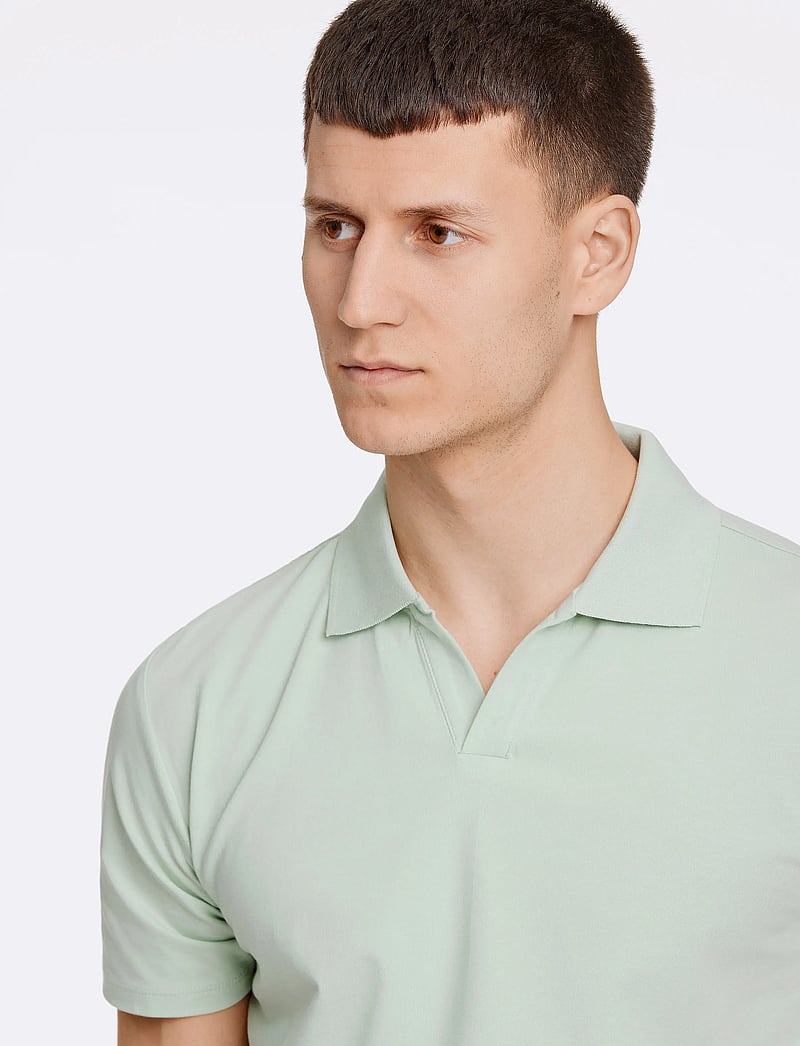Lindbergh - Stretch polo shirt S/S - kortärmade pikéer - pastel green - 5