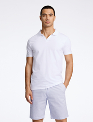 Lindbergh - Stretch polo shirt S/S - zemākās cenas - white - 2
