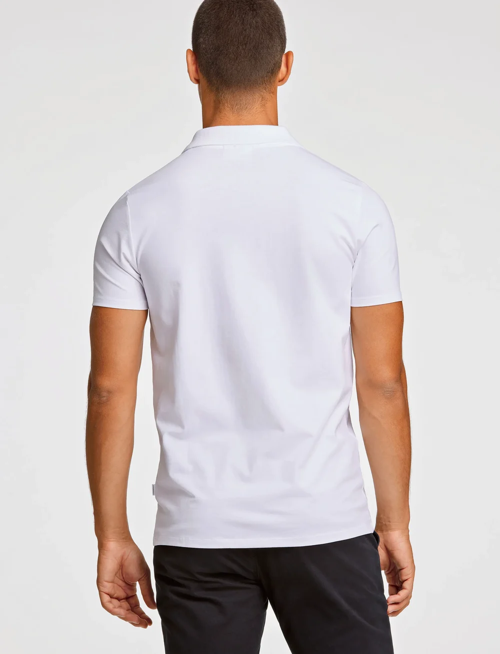 Lindbergh - Stretch polo shirt S/S - short-sleeved polos - white - 3
