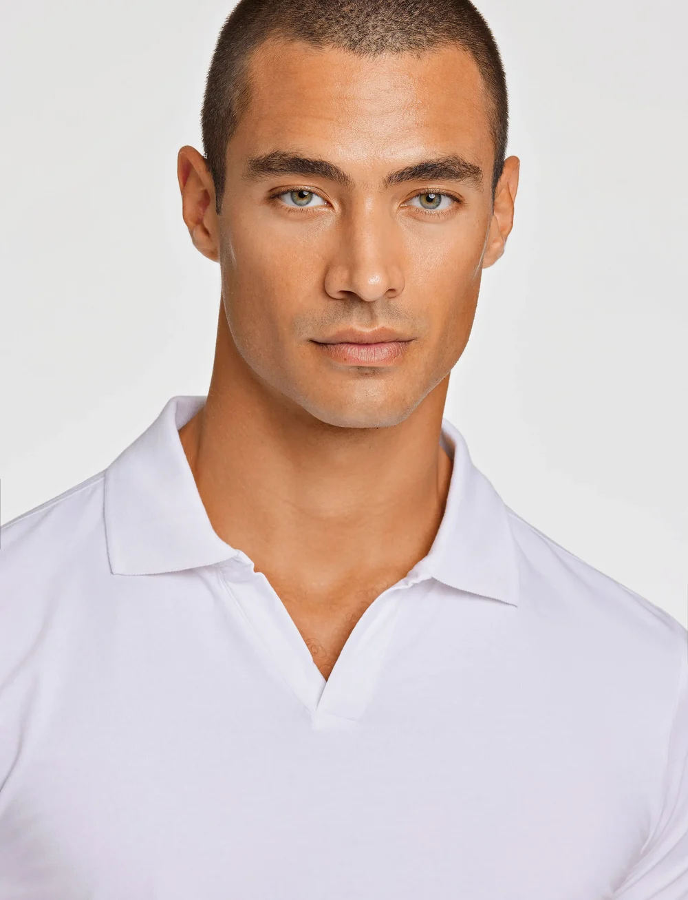 Lindbergh - Stretch polo shirt S/S - short-sleeved polos - white - 5