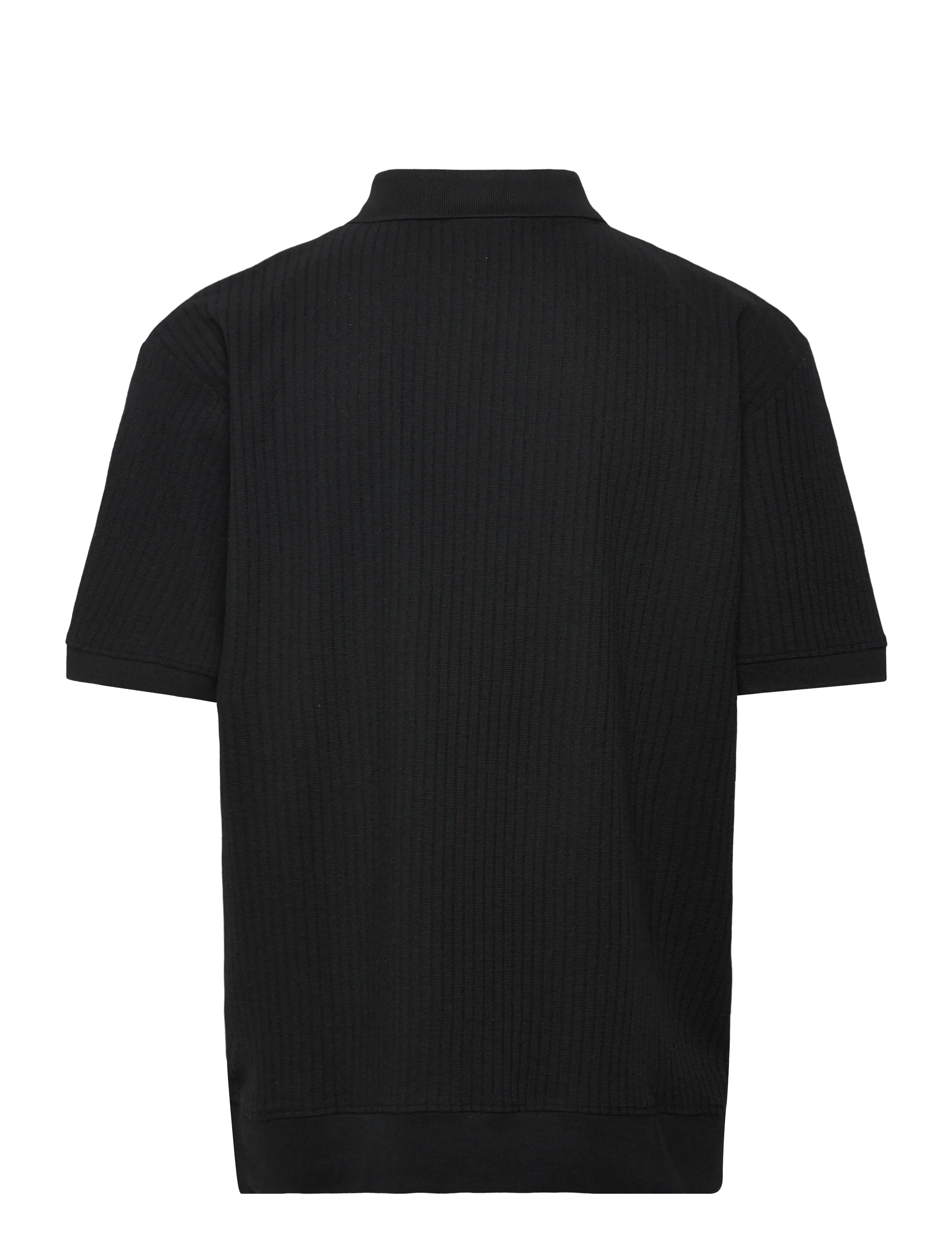 Lindbergh - Oversized jacquard polo S/S - laveste priser - black - 2