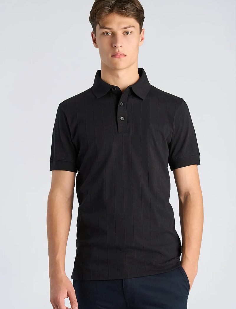 Lindbergh - Needle drop polo S/S - kortærmede poloer - dusty black - 3
