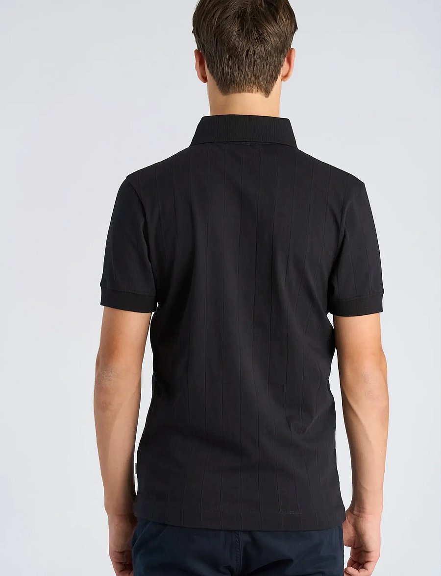 Lindbergh - Needle drop polo S/S - kurzärmelig - dusty black - 4