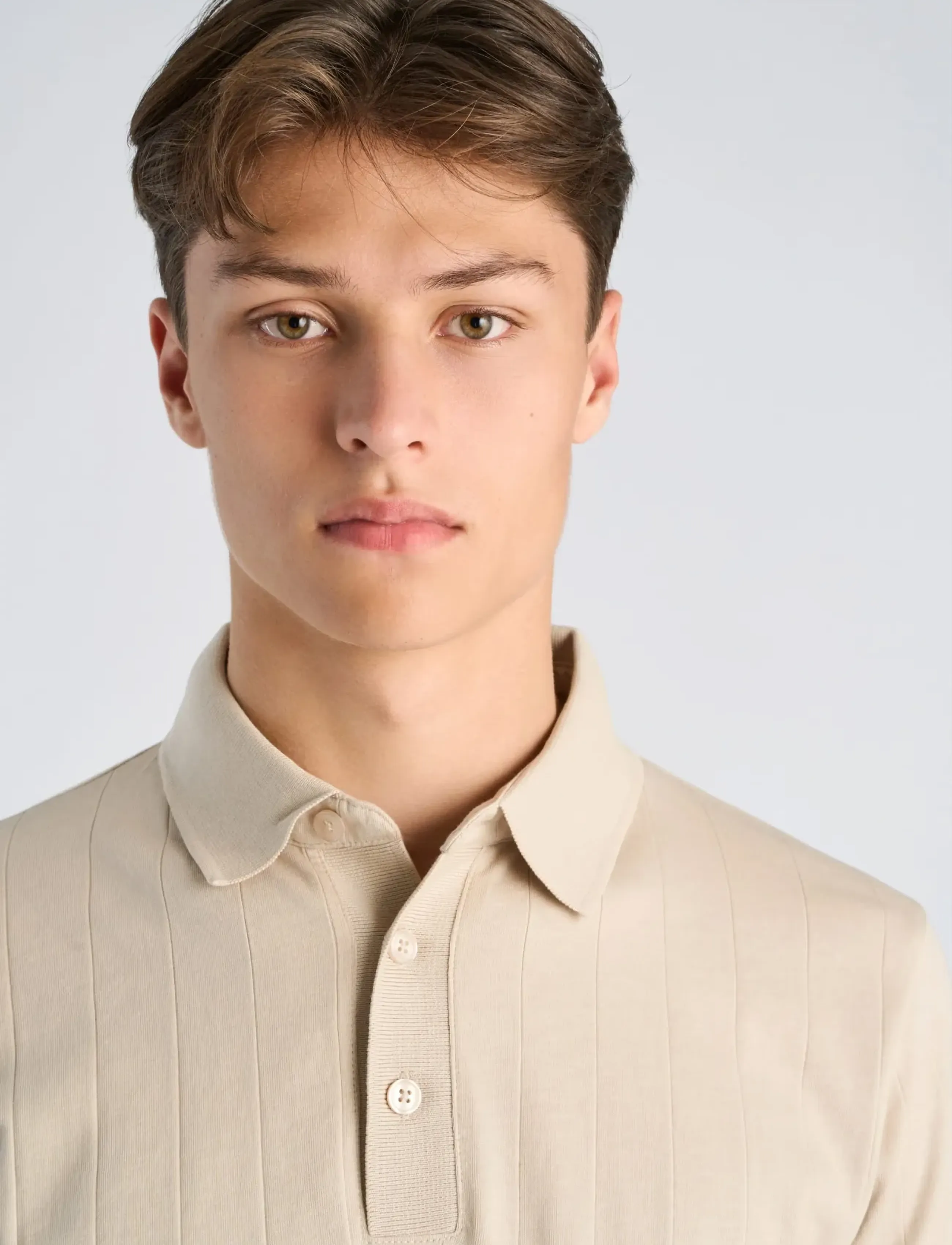 Lindbergh - Needle drop polo S/S - kurzärmelig - lt stone grey - 5