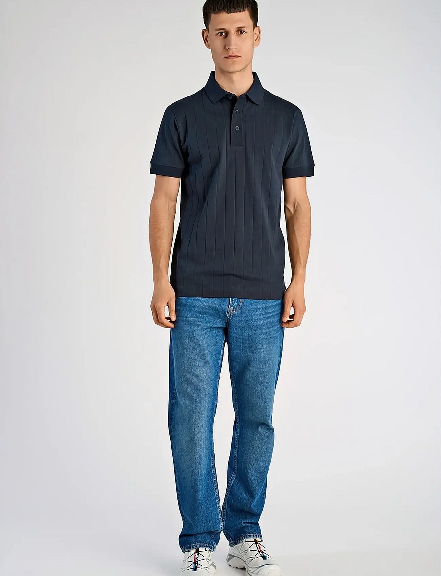 Lindbergh - Needle drop polo S/S - lühikeste varrukatega polod - navy - 0