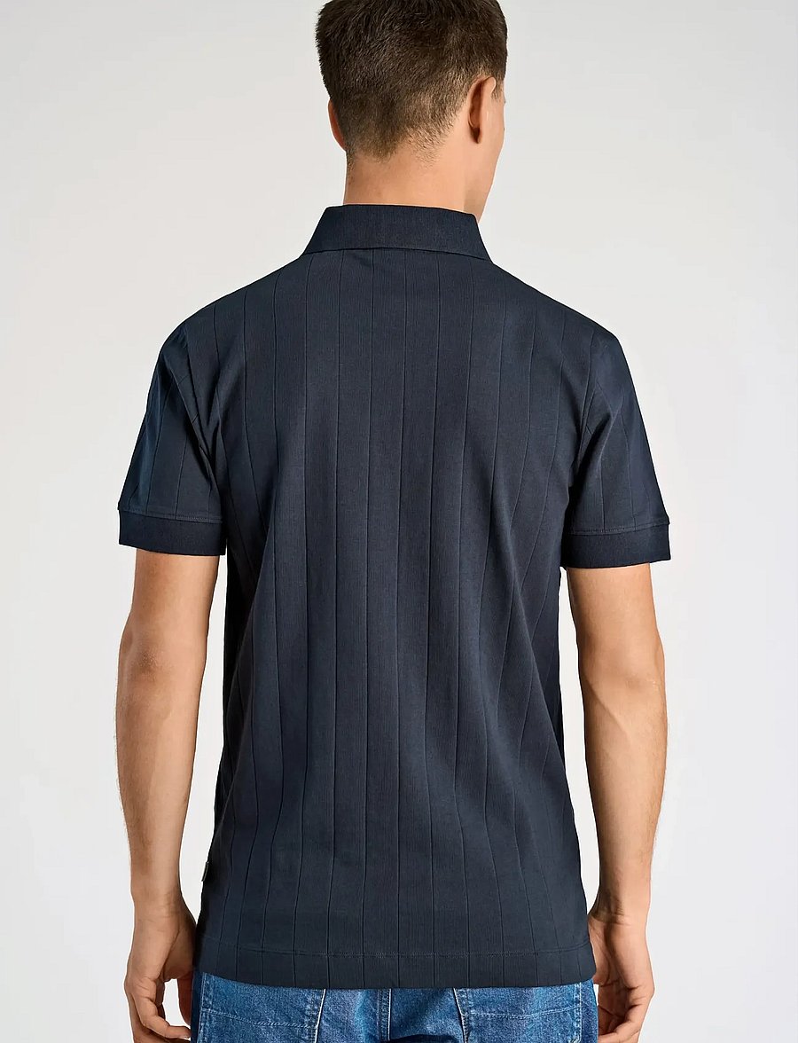 Lindbergh - Needle drop polo S/S - lühikeste varrukatega polod - navy - 4