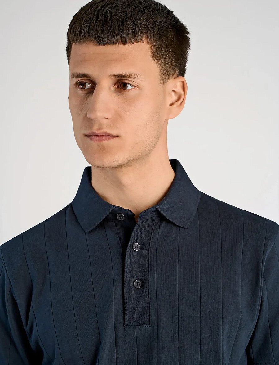 Lindbergh - Needle drop polo S/S - lühikeste varrukatega polod - navy - 5