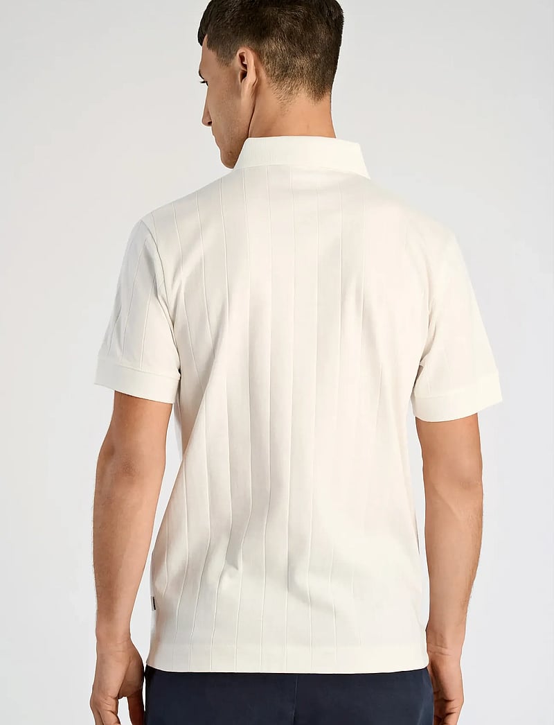 Lindbergh - Needle drop polo S/S - kortærmede poloer - off white - 4