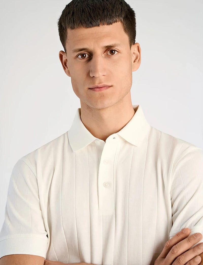 Lindbergh - Needle drop polo S/S - kortærmede poloer - off white - 5