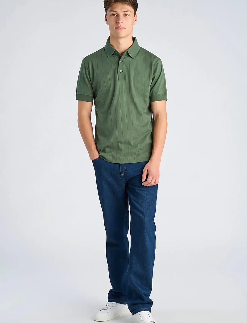Lindbergh - Needle drop polo S/S - kurzärmelig - pine green - 3