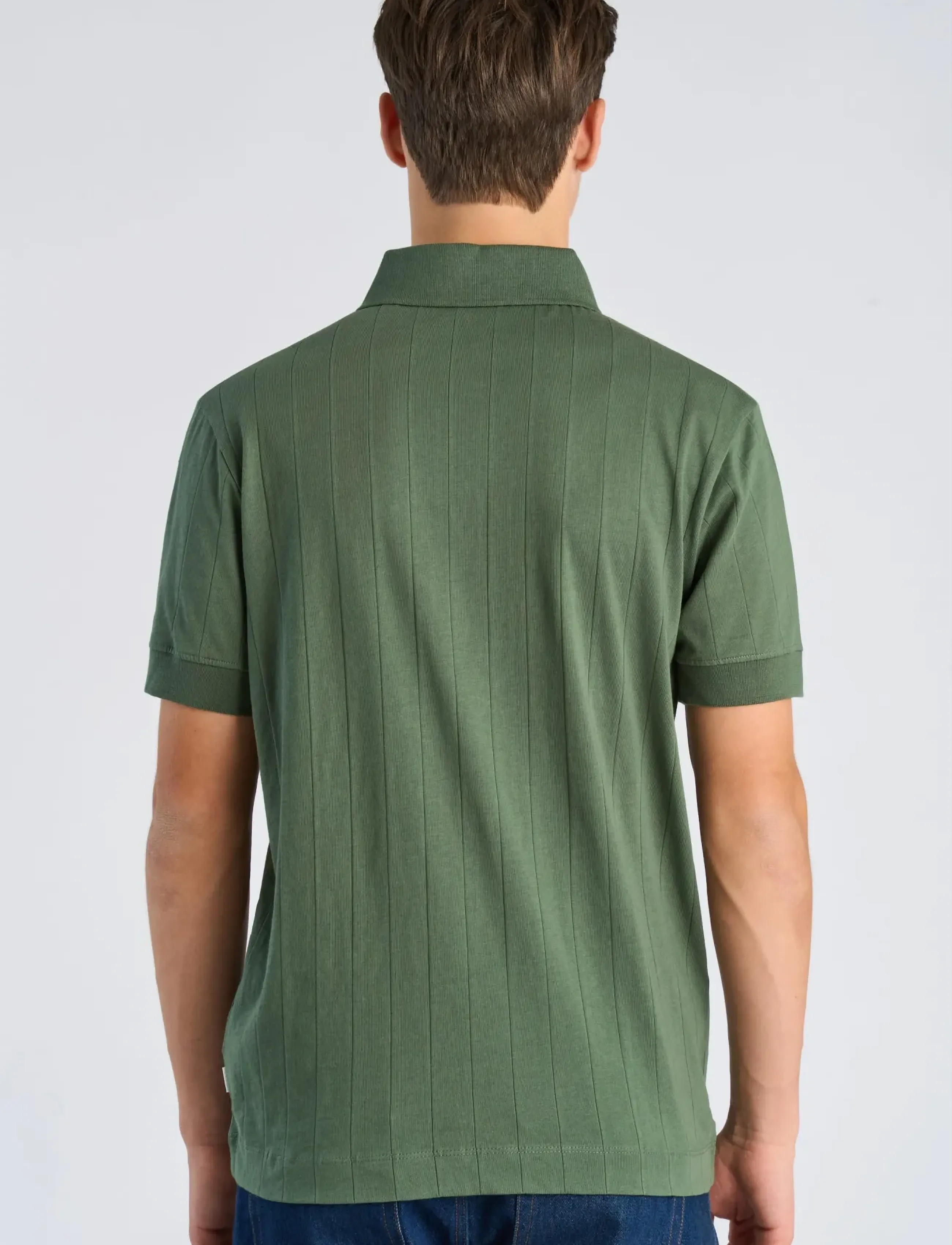 Lindbergh - Needle drop polo S/S - short-sleeved polos - pine green - 4