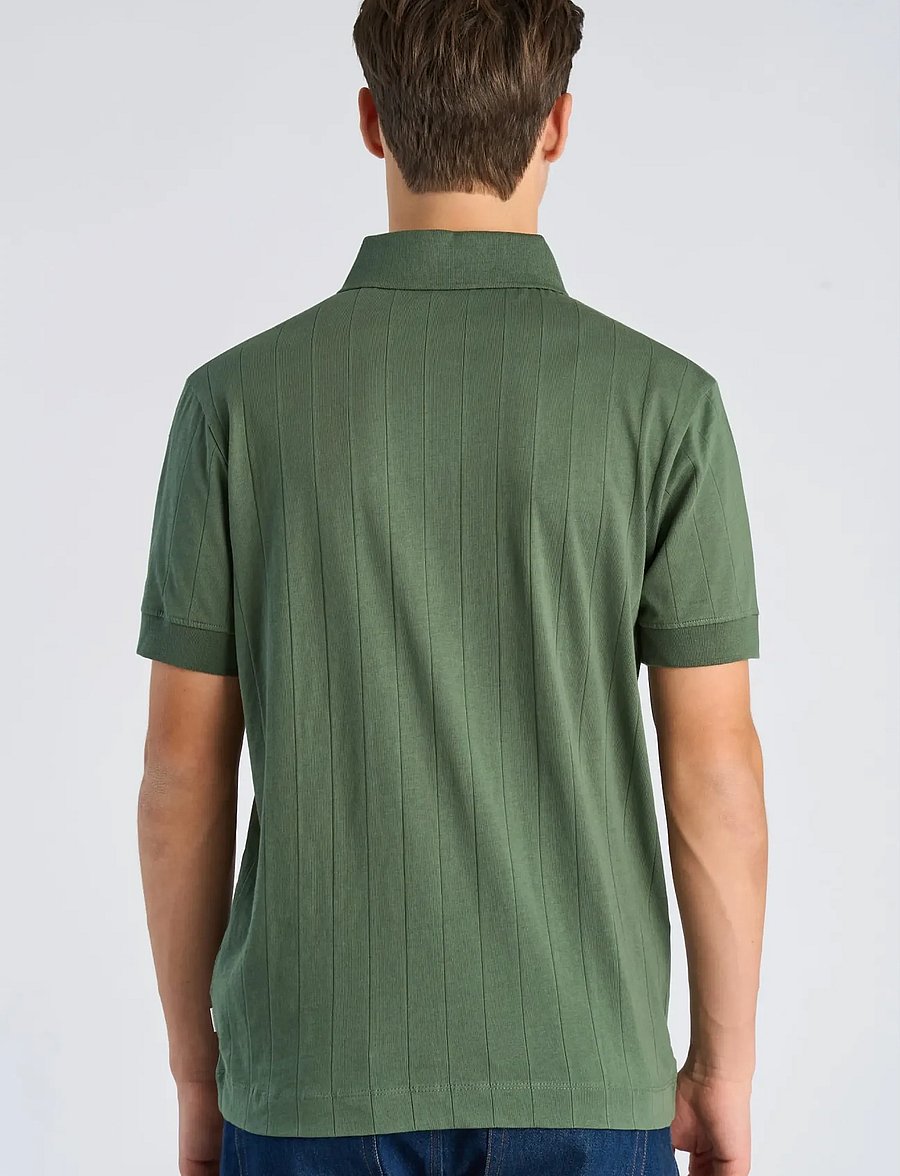Lindbergh - Needle drop polo S/S - lühikeste varrukatega polod - pine green - 4
