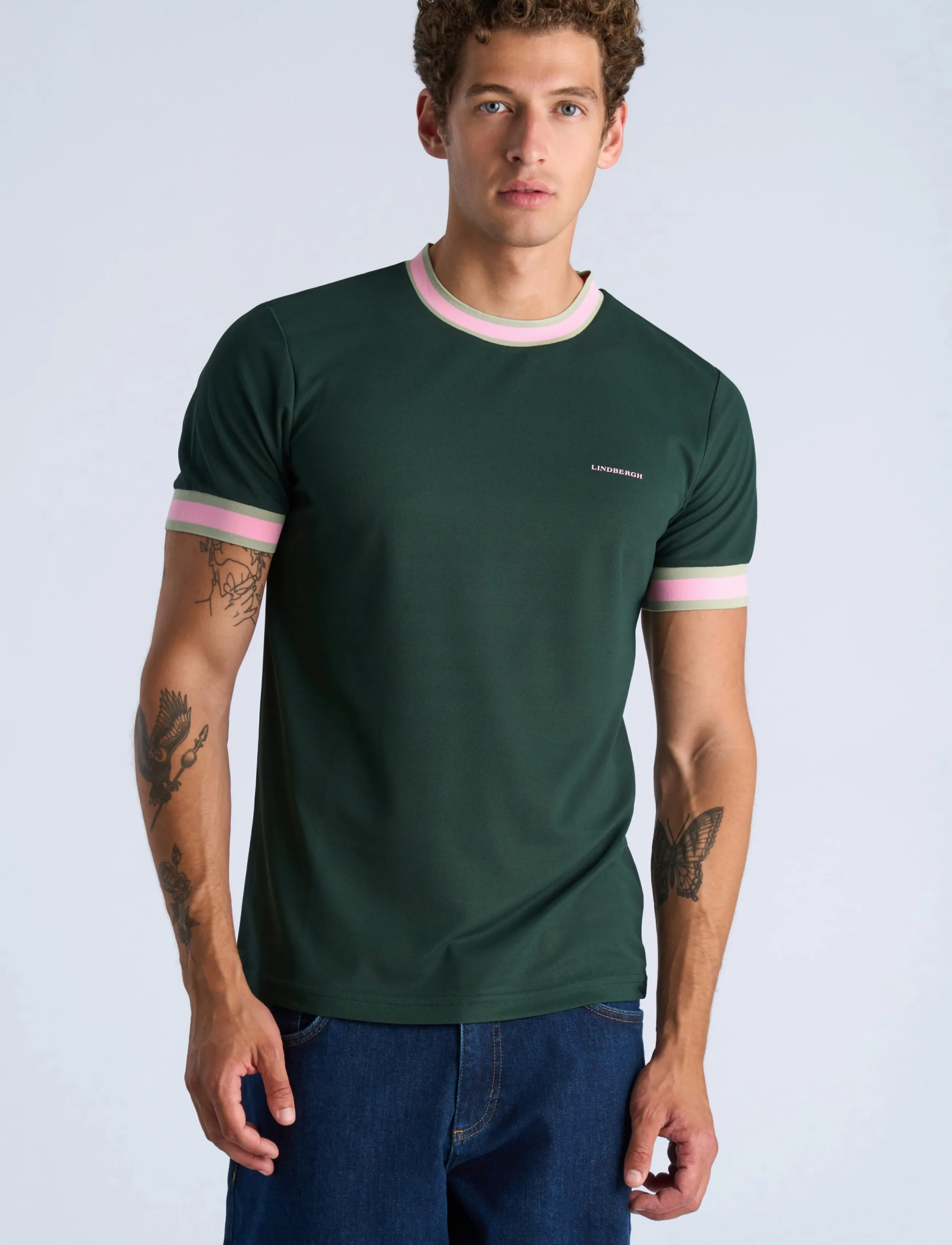 Lindbergh - Functional S/S tee - t-shirts - army - 3